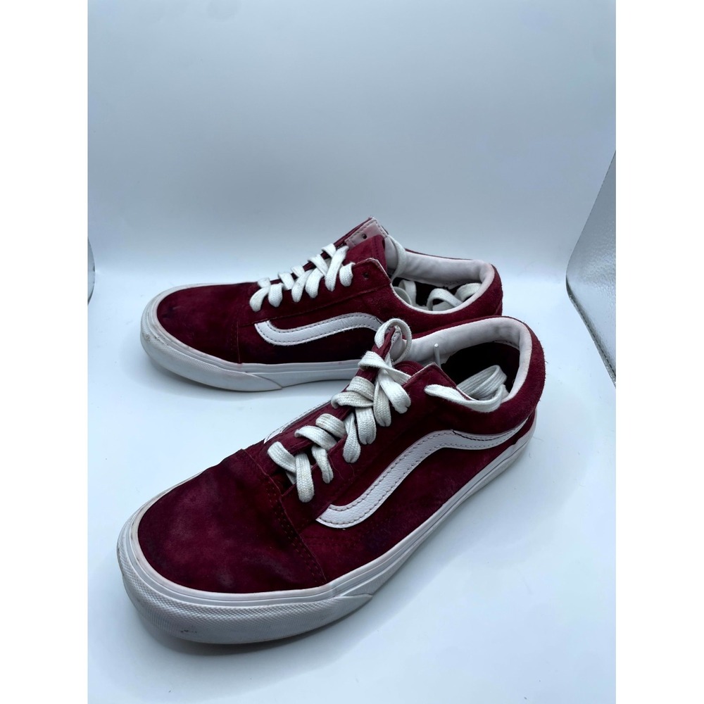Vans Old Skool Burgundy Suede Skateboard Shoes VN000D7Z4QU Mens 6 Womens 7.5